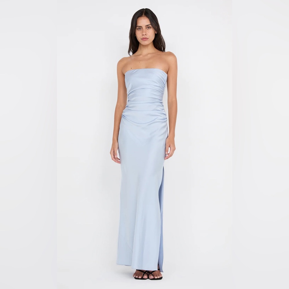 Bec + Bridge Eternity Strapless Maxi Dress in Dusty Blue